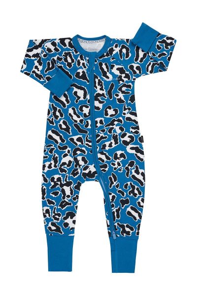 C02-03-0106 BONDS WONDERSUIT MAJOR LEOPARD BLUE - Image 1
