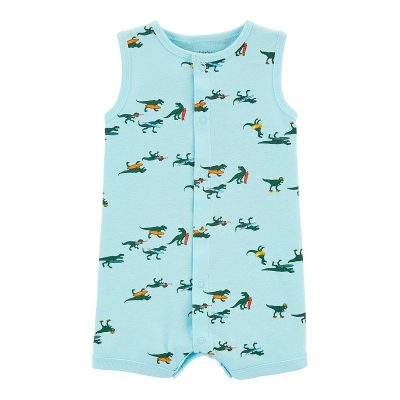 C03-01-0231-012M-Carter's Baby Boys Cotton Dino-Print Romper - Image 1