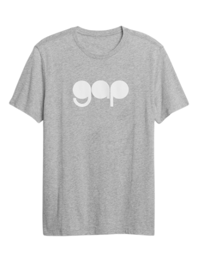 C06-10-0349-00XS Gap Mens Logo T-Shirt Light heather grey - Image 2