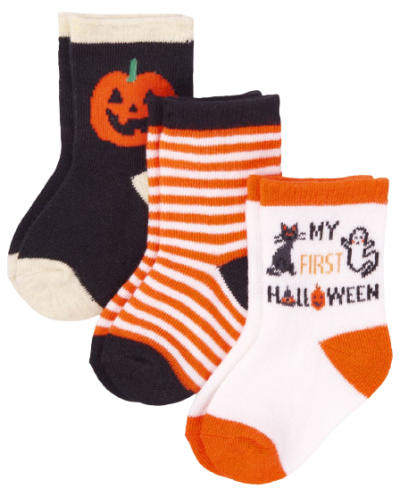 C13-03-0544-0612 TCP Unisex Baby Halloween MIDI Socks 3-Pack - multi - Image 1