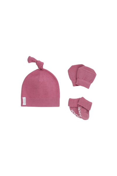 A02-03-0552-0306 Bonds Baby Organic Beanie Set - Pink Chocolate - Image 1