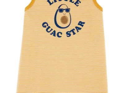 C03-01-0232 Little Guac Star Tank Romper - Yellow