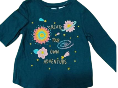 C12-05-0173-002T OLDNAVY GIRL LONGSLEEVE TEE EMERALD GREEN