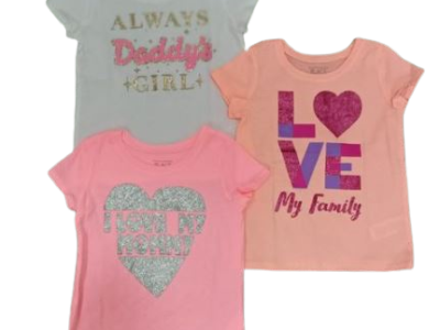 C13-05-0189-004T TCP 3 PIECES TEE WHITE/PEACH/PINK