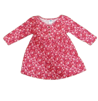 C12020145 OLD NAVY DRESS - FLORAL RED - Image 1