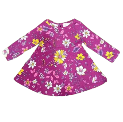 C06-02-0458-1218 Babygap Floral Dress purple - Image 1