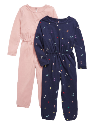 C12-02-0150 OldNavy jumpsuit 2pack Pink/Blue Valentine - Image 1