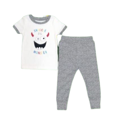 C12-03-0162-1824 OLD NAVY PJS CREAM/GREY - Image 1
