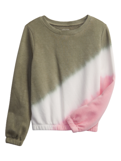 C06-09-0404-0XXL Kids Tie-Dye Sweatshirt - green tie dye - Image 1