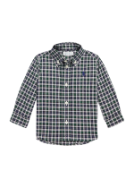 C15-01-0043-009M Plaid Cotton Poplin Shirt Baby Boys - Navy/Green Multi