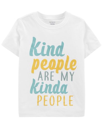 C03-07-0197 Kind People Jersey Tee - White - Image 1