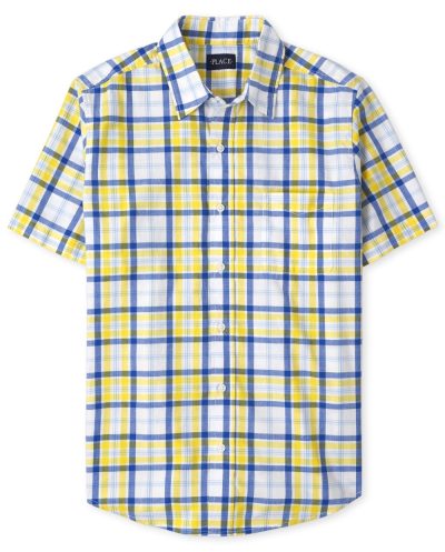 C13-10-0463 Plaid Poplin Button Down Shirt - STAR - Image 1