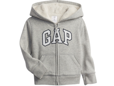 C06-06-0703-0004 Gap Logo Sherpa-Lined Zip Hoodie