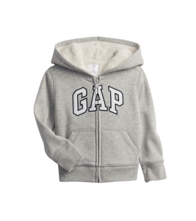 C06-06-0703-0004 Gap Logo Sherpa-Lined Zip Hoodie - Image 1