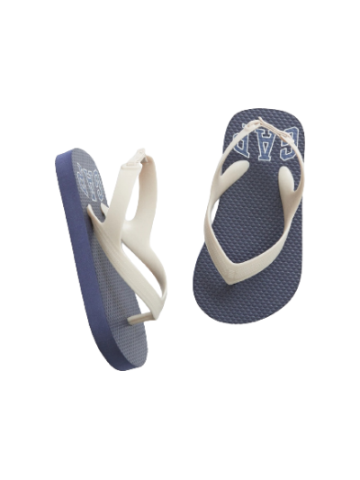 S06-06-0926-5T6T babyGap Logo Flip Flops - Vintage Navy - Image 1