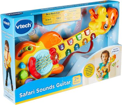 T18-06-0955-02+T VTECH SAFARI SOUNDS GUITAR - YELLOW - Image 1