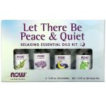 E40-00-0981-0000 Now Food Let There Be Peace & Quiet, Relaxing Essential Oils Kit, 4 Bottles, 1/3 fl oz (10 ml) Each