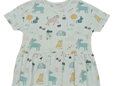 C47-08-1116-67YR Animals Peplum Tops - White