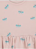 C47-08-1115-67YR Butterfly Peplum Tops - Nude Pink - Image 2