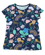 C47-08-1123-67YR Bright Patterned T-Shirts - Navy