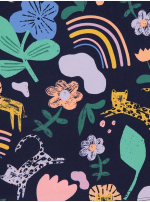 C47-08-1123-67YR Bright Patterned T-Shirts - Navy - Image 2