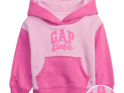 C06-05-1142-003T Gap × Barbie™ Toddler Arch Logo Hoodie - Phlox Pink