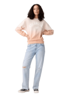 C06-11-1163-000M Relaxed Gap Graphic Sweatshirt - Pale Warm Pink