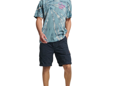 C99-10-1166-00XL Vintage Creatures T-Shirt - Oatmeal/Pottery Blue Tie Dye
