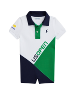 C15-01-1176-003M US Open Performance Mesh Polo Shortall - Ceramic White Multi