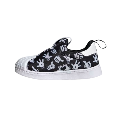 S01-04-1132-8KUK DISNEY SUPERSTAR 360 SHOES KIDS - Core Black / Cloud White / Core Black #GX1873 - Image 4