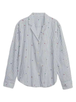 C06-11-1170-000S Relaxed Poplin PJ Shirt - sweetheart stripe - Image 2