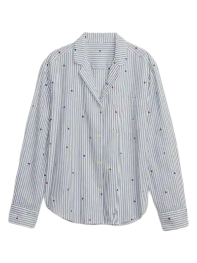 C06-11-1170-000S Relaxed Poplin PJ Shirt - sweetheart stripe - Image 2