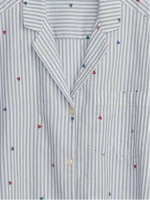 C06-11-1170-000S Relaxed Poplin PJ Shirt - sweetheart stripe - Image 3