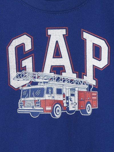 C06-04-1186-005T babyGap Graphic T-Shirt - bellwether blue firetruck - Image 3