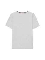 C16-07-1206-1214 Kids' Embroidered Hilfiger Logo T-Shirt - Mid Grey Heather #71J4203 - Image 3