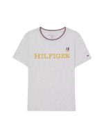 C16-07-1206-1214 Kids' Embroidered Hilfiger Logo T-Shirt - Mid Grey Heather #71J4203