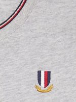 C16-07-1206-1214 Kids' Embroidered Hilfiger Logo T-Shirt - Mid Grey Heather #71J4203 - Image 2