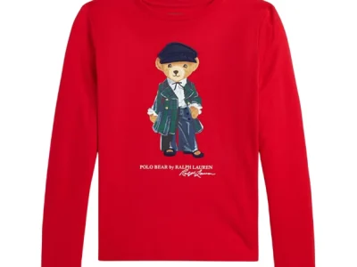 C15-05-1203-0004 Polo Bear Cotton Jersey Long-Sleeve Tee - Rl 2000 Red