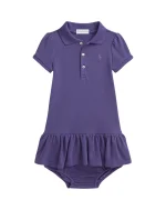 C15-02-1204-012M Cotton Mesh Polo Dress & Bloomer - Juneberry