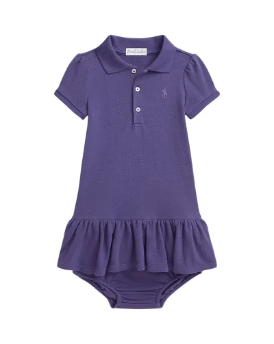 C15-02-1204-012M Cotton Mesh Polo Dress & Bloomer - Juneberry - Image 1