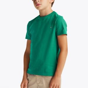 C16-07-1222-M810 Kids' Solid Crewneck T-Shirt - Olympic Green #71J4179