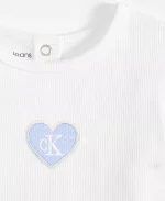 Baby Girls Ribbed Logo Bodysuit & Denim Skirt, 2 Piece Set - Blue #20850568 - Image 4