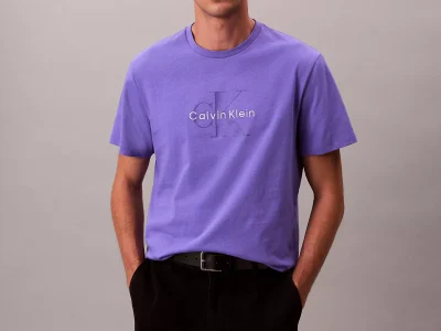 Monogram Logo Tee-Purple Opulence