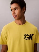 CK Sport Logo Graphic Tee-Spanish Lime - Image 2