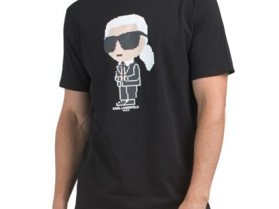 KARL LAGERFELD PARIS Oversized Lego Character T-shirt-BLACK#1000994119