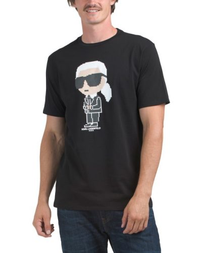 KARL LAGERFELD PARIS Oversized Lego Character T-shirt-BLACK#1000994119 - Image 1