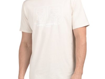 KARL LAGERFELD PARIS Box Logo Choupette Tee-NATURAL#1000968359
