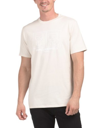 KARL LAGERFELD PARIS Box Logo Choupette Tee-NATURAL#1000968359 - Image 1