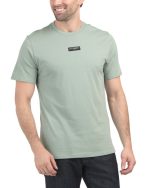 KARL LAGERFELD PARIS Solid Center Metal Patch Tee-Sage#1000968362