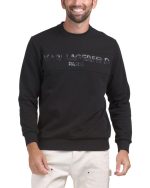KARL LAGERFELD PARIS Logo Fleece Crew Neck Sweatshirt -Black#:1000994317